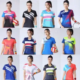 Tişört kızlar tenis formaları spor salonu kadın badminton gömlekleri çocuk masa tenis tişört koşu kit voleybol kıyafetleri kadın tank üstleri