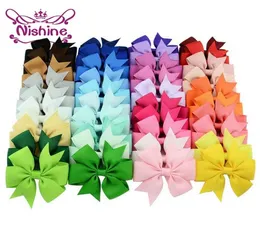 Nishine 3 Inch Girls Ribbon Bow Clips Girl Hairpins Alligator Metal Hair Bows Clip headwear Aways Girl Accessories 3976180