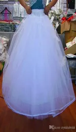 Tanie 4 warstwy bez obręcz siatki halki suknia ślubna suknia balowa linia Crinoline Quinceanera sukienki Petticoats ślub ślubny A7872359