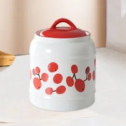 Storage Bottles 1.5L Pantry Kitchen Canisters With Airtight Lid Ceramic Food Jar Porcelain Tea Canister For Snack Rice Spice Cereal Pet