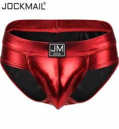 4colors Jockmailセクシーな男性下着スリップHombre Thong Men Briefs Bikini Tanga Gay Underwear Penis Penis Pouch Big Sheath Jockstrap Pu L4059293