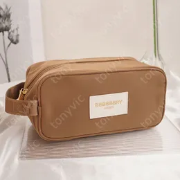 Borsa per trucco di design in nylon per donna Borsa per cosmetici di lusso da uomo con lettere classiche da viaggio B Custodia per il lavaggio Borsa per il trucco di moda