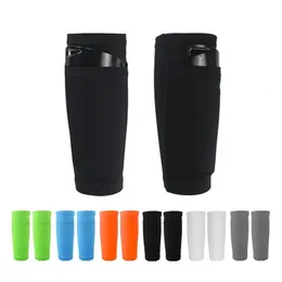 1 Pair Soccer Protective Socks Shin Pads Supporting Guard Stretchable Wear Resistance with Pocket 240228