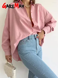 Women's Blouses 2024 High Quality Shirts And Vintage Cotton Button-up Mujer Blusas Loose Blue Long Sleeve BF Shirt Fashion Tops