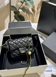 2024 El çantası Crossbody Tasarımcı Çantalar CC Çanta Mini Siyah Pembe Çanta Altın Donanım Çantalar Kadın Sling Bag Klasik Flep Cüzdan Çapraz Vücut Woc Küçük Messenger 22