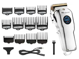 Máquina de cortar cabelo sem fio poderosa profissional aparador de vestir elétrico masculino máquina de corte de barba recarregável 22031243021642228661