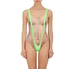 Tryckt rolig borat en bit baddräkt kvinnor sexig bröst hår baddräkt sommar badkläder skämt bather novellybeachwear31543481842