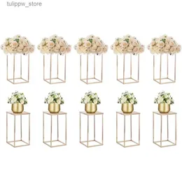 Vazolar Centerpieces için Altın Vazolar Düğün - 10 PCS 15.7 inç boyunda altın vazo düğün merkez parçaları Freight Free L240309