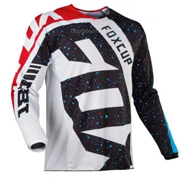 Męskie koszulki 2024 Downhill koszulki Fox Cup Mountain Bike MTB koszulki offroad dh motocykl motocross sportowy rower rowerowy rowerowy