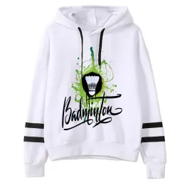 Sweatshirts badminton hoodies kvinnor japansk långärmad topp anime estetik drar hoddies kvinnor estetisk huva