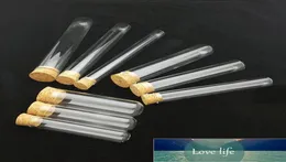 5pcs Outer Diameter 202530mm Transparent Round Bottom Glass Test Tube with Cork Stopper lab Flat mouth thickened Glass Vial1912505