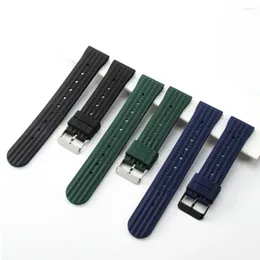 Watch Bands 20MM 22MM Rubber Waffle Band For Soft Strap Waterproof Replacement Universal Watchbands