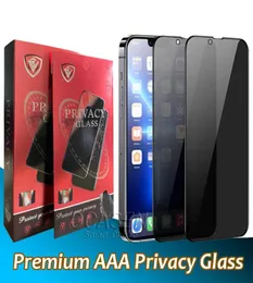 Premium AAA Pełna osłona prywatność Prywatna szklana ochraniacz ekranu dla iPhone'a 13 12 Mini 11 Pro Max XR XS 7 8 Plus Antispy 9D 9H Hard6149979