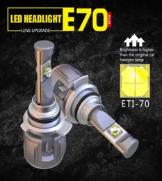 1 مجموعة 9012 HIR2 ETI70 عدسة رقائق E70 LED المصباح الأمامي لمصابيح الأمامية الأمامية 120W 12000LM TURBO مروحة التعديل قابلة للتعديل شعاع أبيض 602666133