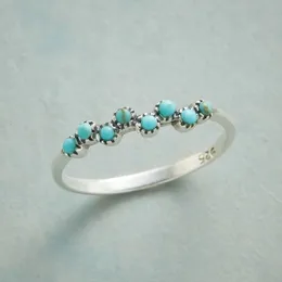 Exquisite Gorgeous Turquoise Bubbles Cavort Fashion Mermaid Kiss Rings Bridesmaid Gifts 240305