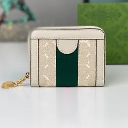 Anahtar torba tasarımcı cüzdan g mini moda kartı sahibi erkekler kadın ophidia anahtarlık ring kredi kartı para çantası lüks küçük fermuarlı cüzdanlar yüksek kalite