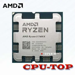 New AMD Ryzen 5 7600X R5 7600X 4.7 GHz 6-Core 12-Thread CPUプロセッサ5NM L3 = 32M 100-000000593ソケットAM5