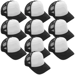 Sublimated Baseball Cap Blank Sublimation Hats Heat Transfer Trucker Mesh Caps Men 240220