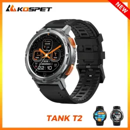 T-shirt 2023 Originale Kospet Tank T2 Military Smart Watch Ultra Men Smartwatch Women Sport AMOLED AI Voice IP69K 5ATM impermeabile