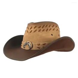 Basker mode män halm western cowboy hatt sommar gentleman sombrero hombre caps pappa gudfar hattar droppstorlek 58-59cm