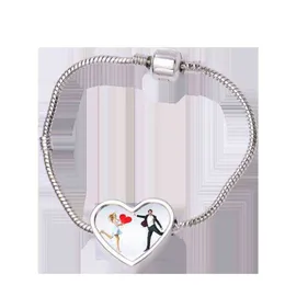 Jóias Coração Pulseiras Sublimação Pulseiras Em Branco 10 Pçs / Lote A0047241I