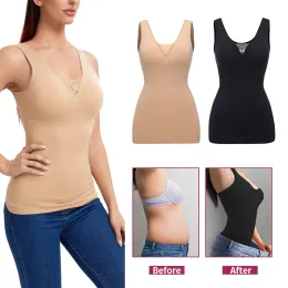 T-shirt Donne Delizio Shons Shaper Shaper Slide Tammella Controllo Scept Canovatura Testa Tamera Shapeewear Cesta Corsetto