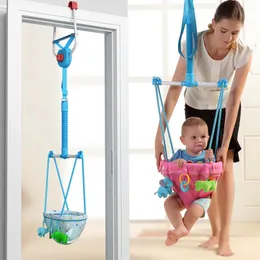 Baby Swing Bouncing Chair Toddler Indoor Multifunctional Hanging Seat Toy with Height Adjustable Jumping Fitness Frame Walk Belt 240229