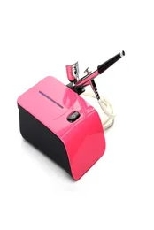 مجموعة مكياج البخاخة مع ضاغط الهواء DC Air Brush Pray Gun Makeup Face Cake Decoring Akvagrim Makeup Tool1931499