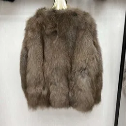 Haining 2023 Winter New Full Leather Fox Fur for Women 's Light Luxury Fashion Youth Coat 256867