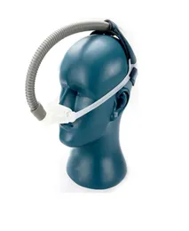 CPAP-Nasenkissenmaske mit Kopfbedeckung zur Behandlung von Schlafapnoe gegen Schnarchen, passend für CPAP Auto, CPAP BiPAP, 3 Größen Kissenpolster2338262