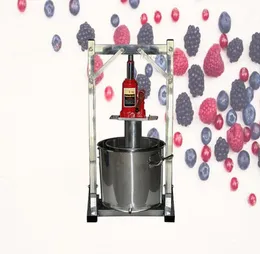 Hochwertige 22L Haushalts-Edelstahl-Traubenweinpressmaschine Obstpresse Filterausrüstung Zerkleinerungsölpresse mach3952013