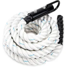 Andra idrottsartiklar 1,5 Gymklättringsrep för ADTS - Poly Dacron Twist med Carabiner Eyehook Strength Conditioning Physical Educat Dhuny