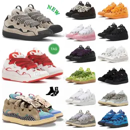 2024 Designer shoes mesh woven Lace-up shoes style extraordinary sneaker embossed Leather lavines sneakers mens womens calfskin shoe platform big size us 12 eur 46