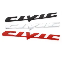 CAR 3D Metal Emblem Badge Sticker för Honda Civic Car BACKA SAV TRUNK LOVER LOGO Stickers DECALS AUTO7277141