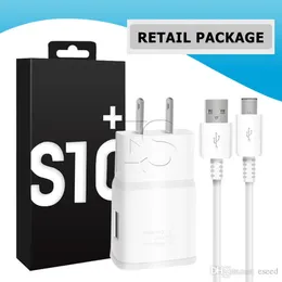 OEM 2 in1 S10 Schnellladegerät-Kits, Typ-C-Kabel, EU-US-Reise-USB-Ladeadapterkabel mit Einzelhandelsverpackung 5419646