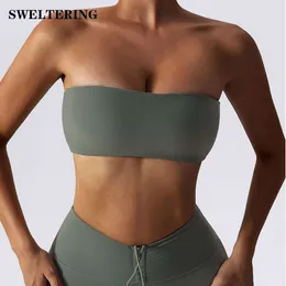 Lu Align Lemon Tops Sports Fiess Intimate Damen Trägerloses Bustier Bandeau Atmungsaktiv Eingewickelte Brustunterwäsche Yoga-BH Fitnessstudio Jogger Sport