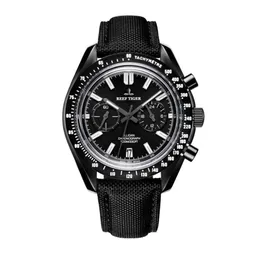 мужские спортивные водонепроницаемые наручные часы мужские кварцевые наручные часы Reef Tiger светящийся хронограф часы нейлоновый ремешок reloj hombre RGA3033 T2257Q