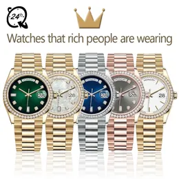 Orologio Wristwatches Mens Automatic Mechanical Watches 36/41mm 904L Full Stainless Steel diamond bezel waterproof Luminous Gold watch montre de luxe dh