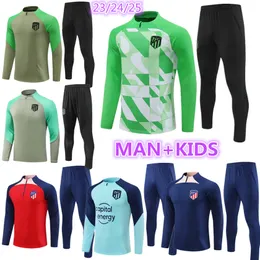 2023 2024 Yetişkin Erkek ve Kids Madrid Trailsuit Chandal Futbol Futbol Eğitim Takımı 23 24 25 Atletico Trailtsits Set Erkek Camiseta De Futbol Ceketi