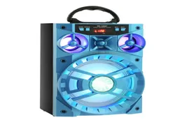 VOBERRY Multifunktionaler Bluetooth-Lautsprecher, große Antriebseinheit, Bass, bunte Hintergrundbeleuchtung, Musik-Player mit USBTFAUXFM, Bluetooth-Lautsprecher 6006635