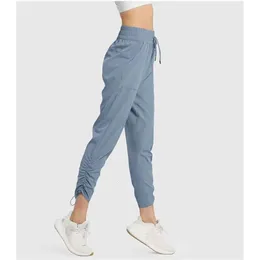 Lu lu Lemons yoga dokuzuncu kadınlar itme fiess jogging eşofmanları yumuşak yüksek bel kalça kaldırma elastik pantolon 7 renk