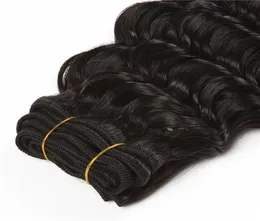 Deep Wave Style 8quot28quot 1pcs 95100g Human Hair Extensions Remy Hair Natural Color can be dyed Brazilian virgin Hair6065960