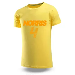 F1 McLaren Racing Fani 2023 Męs Lando Norris Nowy gorąco oddychany oddychany t-shirt Fitness O-Neck Short-Sleeved S.