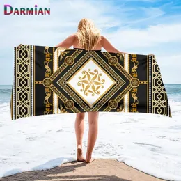 Handduk Darmian Luxury Home Badrumsfunktion Absorberande handdukar Senior Designer 3D Tryck vuxna Kids Quick Dry Soft BathBeach3318