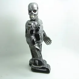 Rolig klassisk samling Retro Clockwork Wind Up Metal Walking Tin Terminator Robot Toy Mechanical Toys Kids Christmas Gift 240307