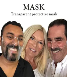 2021 Protect PC Mask Maski Przezroczyste maski Splash Shield Wysokie zdefiniowanie tarcza twarzy Przezroczysta przezroczysta maska ​​na zewnątrz Facemks Ne2147121