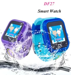 DF27 IP67 Vattentäta barn Baby GPS Swim Phone Smart Watch SOS Call Location Device Tracker Kids Safe Antilost Monitor9772154