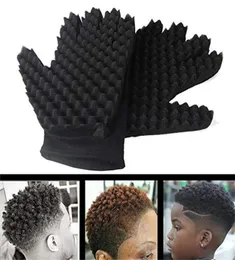 Curls Coil Magic Tool Wave Barber Hair Brush Svamphandskar för Dreads Afro Locs Curl Hair Tools5093005