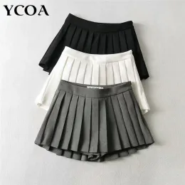 Dresses Summer High Waist Pleated Skirts Sexy Mini Vintage Solid Korean Fashion Goth Streetwear Haruku Egirl Aesthetic Women Clothing