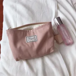 Sacos cosméticos casos 2021 saco de maquiagem cor pura viagem higiene pessoal grande bolsa feminina organizador necessário lona caso beleza storage244s